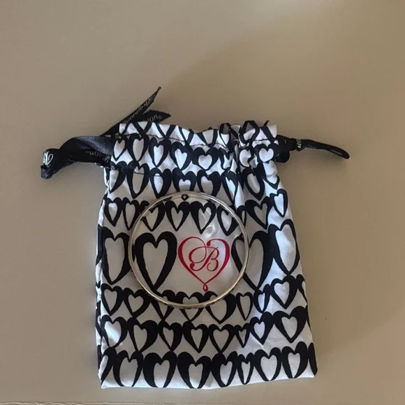 Brighton Women's Silver Bangle with Light Blue Crystals OS EUC - Picture 8 of 9